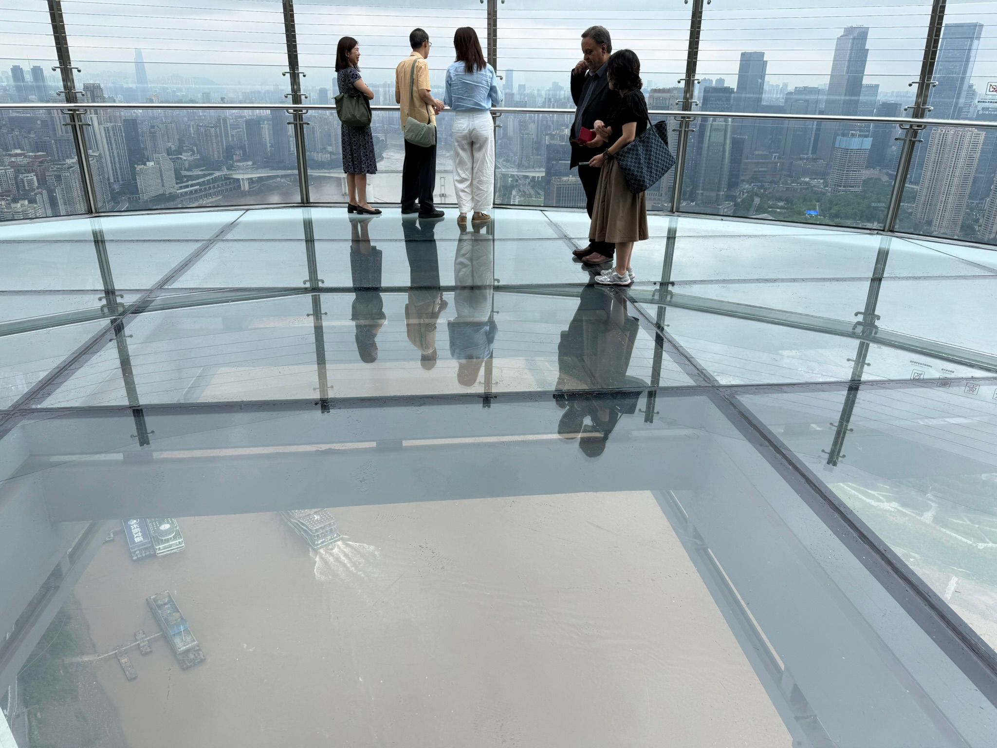 Crystal Glass floor at 250 meters high