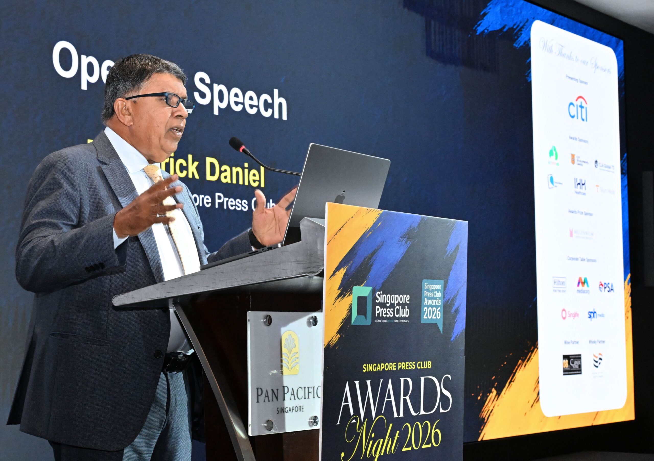 Patrick Daniel making his Welcome Address - s