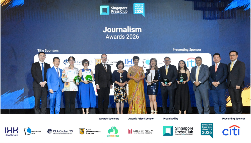 Singapore Press Club Journalism Awards Winners 2026 -s